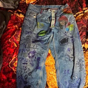 painted jeans (stjohnsbay) size: large